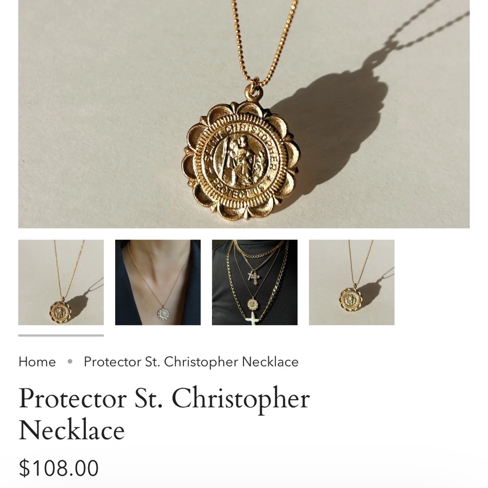 TRULY BLESSED BRAND ST CHRISTOPHER NECKLACE